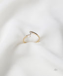 AYA Gold Open Duo Square Stone Ring