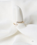 AYA Gold Open Duo Flower Stone Ring