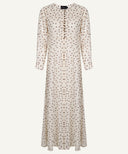 Ivory Polka Dot A-Line Maxi Dress