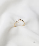 AYA Gold Open Duo Heart Stone Ring