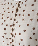 Ivory Polka Dot A-Line Maxi Dress