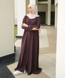 Rich Brown Button Down A-line Abaya