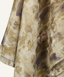 Olive Green Printed Chiffon Hijab
