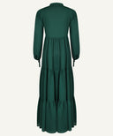 Emerald Green Tiered Cardigan Abaya