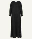 Black Button Down A-line Abaya