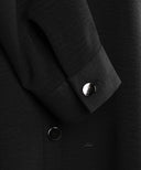 Black Button Down A-line Abaya