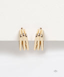 AYA Gold Triple Bar Square Hoop Earrings