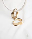 AYA Matte Gold Wide Hoop Earrings