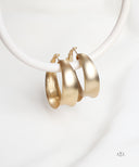 AYA Matte Gold Wide Hoop Earrings