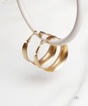 AYA Matte Gold Wide Hoop Earrings
