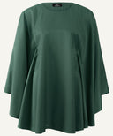 Olive Green Satin Short-Length Kaftan Tunic Matching Set