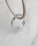 AYA Silver Pave Crystal Hoop Earrings