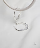 AYA Silver Baguette Hoop Earrings