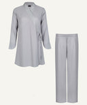 Steel Grey Loop Look Wrap Matching Set