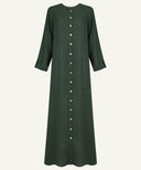 Hunter Green Button-Down Dress