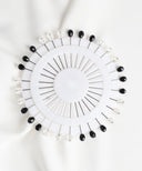 Black & White Diamond Head Hijab Pins