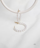 AYA Ivory White Classic Pearl Hoop Earrings