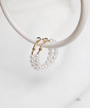 AYA Ivory White Classic Pearl Hoop Earrings