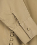 Camel Beige Button Down Long Sleeve Maxi Dress Matching Set