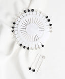 Black & White Diamond Head Hijab Pins