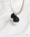 AYA Black Dome Jhumka Earrings