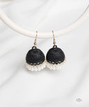AYA Black Dome Jhumka Earrings