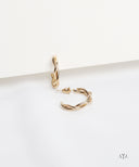 AYA Gold Twisted Hoop Earrings