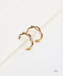 AYA Gold Twisted Hoop Earrings