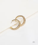 AYA Gold Triple Twist Rope Hoop Earrings