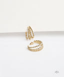 AYA Gold Triple Twist Rope Hoop Earrings