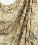 Olive Green Printed Chiffon Hijab