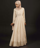 Ada Almond Cream Panel Dress