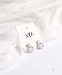 AYA Silver Duo-Cushion Crystal Studs Earrings