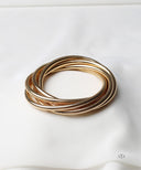 AYA Gold Layered Snake Chain Coil Bracelet