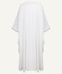 White Front Open Lace Kaftan Set