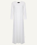 White Front Open Lace Kaftan Set