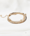 AYA Gold Triple-Layer Chain Bracelet
