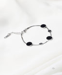 AYA Silver Enamel Circle Bracelet
