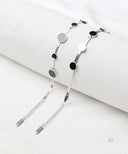 AYA Silver Enamel Circle Bracelet