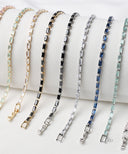 AYA Pastel Emerald Cut Tennis Bracelet