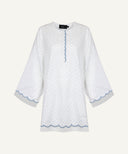 White Ditsy Floral Scallop Matching Set