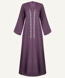 Plum Purple Open Front Cardigan Abaya