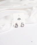 AYA Silver Duo-Cushion Crystal Studs Earrings