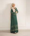 Liana Jewel Green A-line Dress