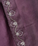 Plum Purple Satin Fancy Hijab
