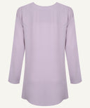 Light Purple Short-Length Top with Flared Trousers Matching Set
