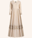 Dara Almond Cream Panel Dress