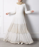 Yara White Panel Dress