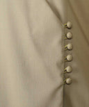 Camel Beige Wrap Button Down Long Sleeve Maxi Dress