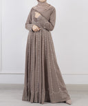 Ada Light Taupe Panel Dress